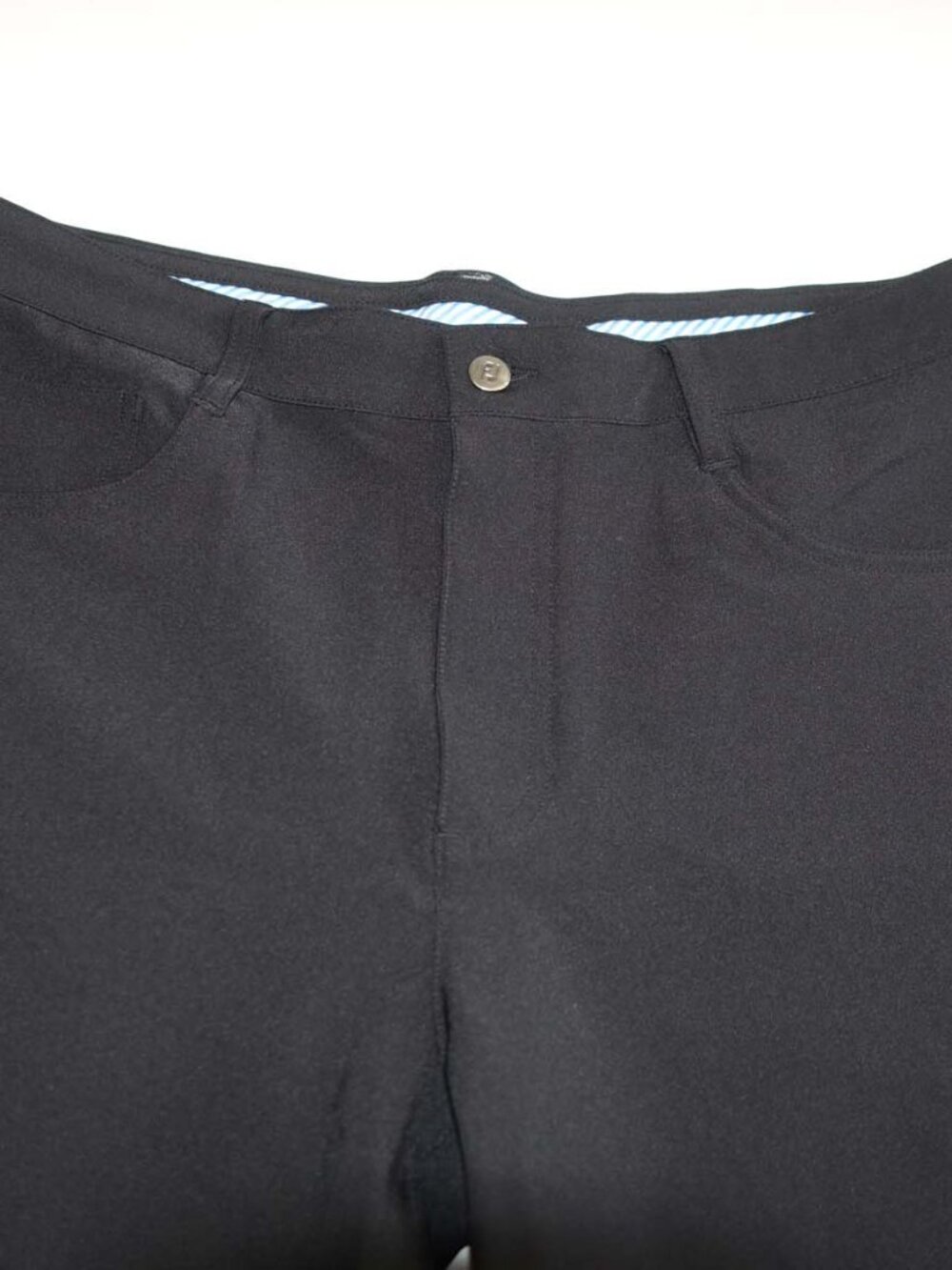 FootJoy Men's Athletic Fit 5 Pocket Golf Pants 35 x 30 Black FJ Stretch Slacks - Picture 2 of 7